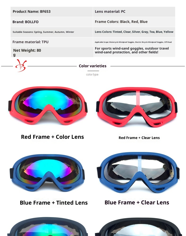 001 Occhiali da sci per moto fuoristrada X400 disponibili in magazzino per uomo e donna_voghion.com