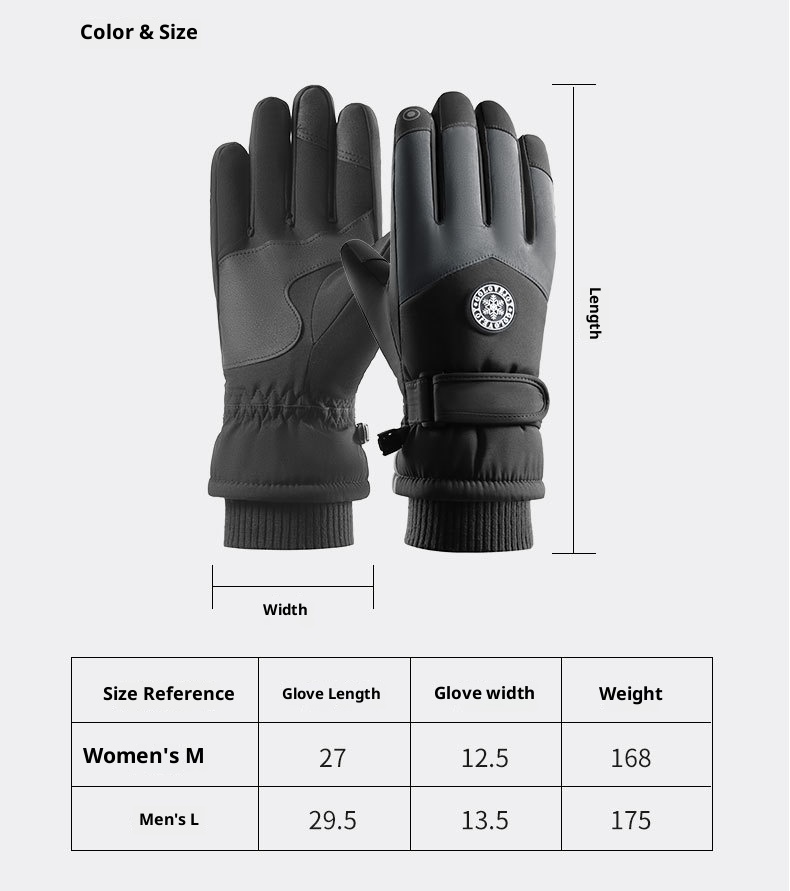 001 Footprint Premium Ski Cycling Gloves Men Winter Waterproof Windproof Riding Motorcycle Touchscreen Cold Resistant_voghion.com