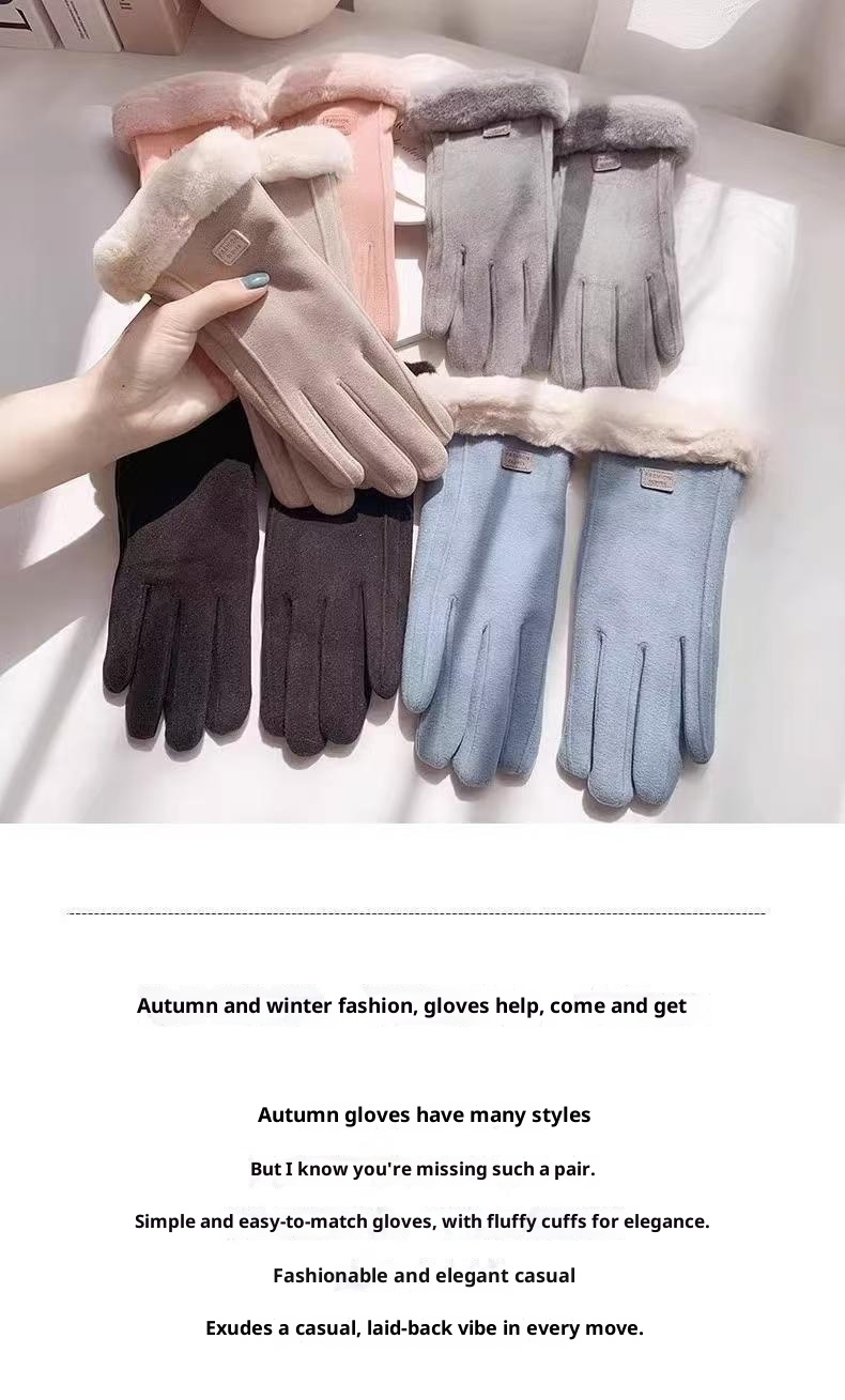 001 Warm voor dames Winter Fleece gevoerd Verdikt Fietsen Koudebestendig Winddicht Touchscreen Outdoor Skiën Rijhandschoenen_voghion.com