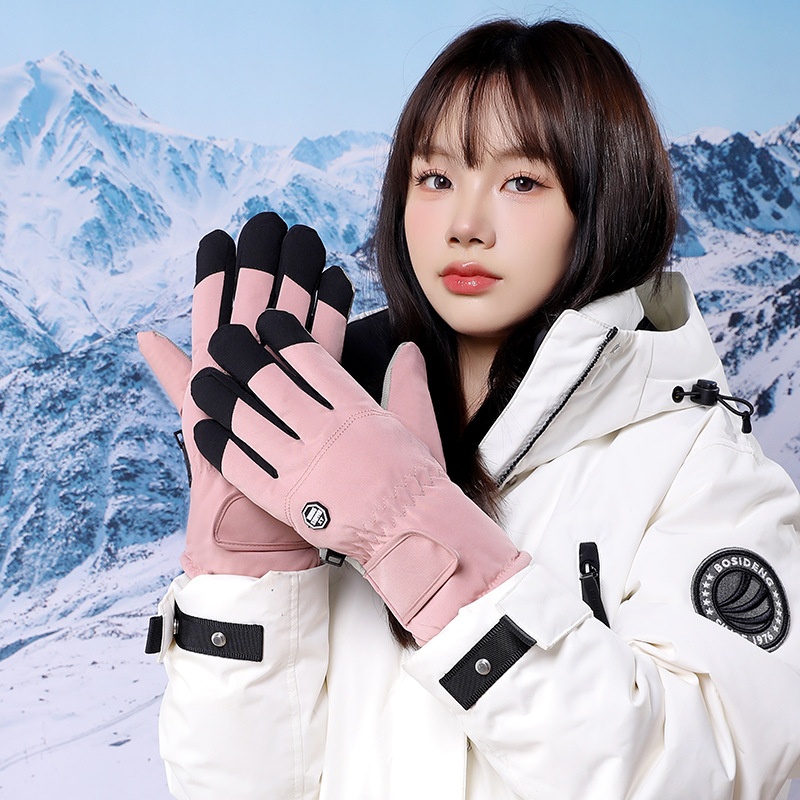 001 Damen-Ski 2025 Neu Herbst Winter Fleecegefüttert Verdickt Warm Kältebeständig Winddicht Touchscreen Elektrofahrradfahren_voghion.com