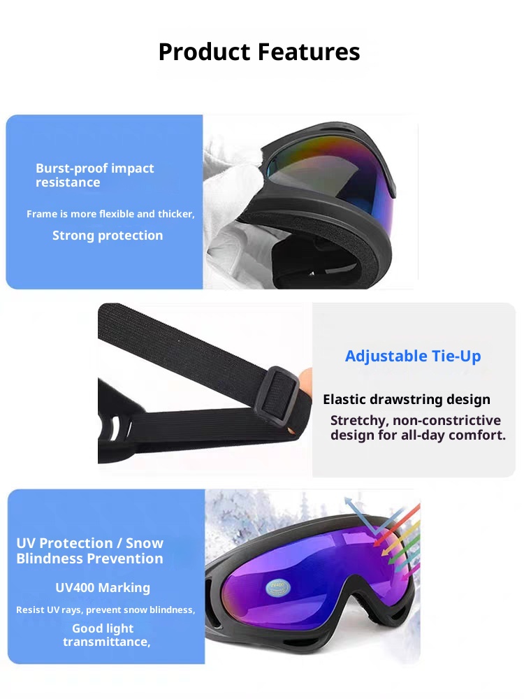 001 Children's Boys And Girls Double Layer Anti-Fog Winter Snow Snow-Proof Blind Ski Goggles Windproof Cycling Glasses_voghion.com