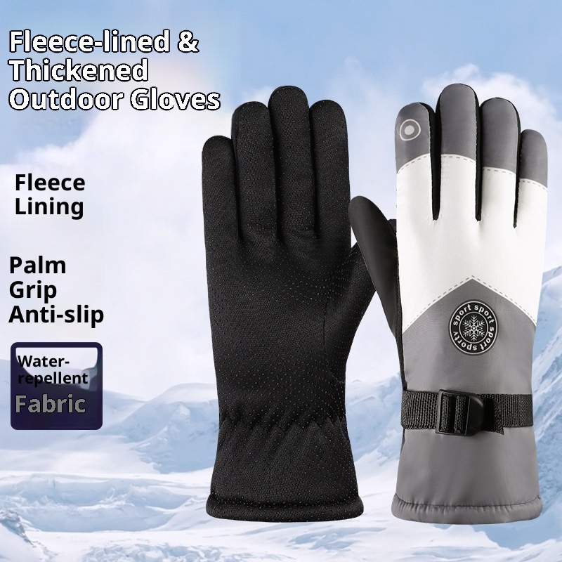 ActiveGo Winter Ski Motorcycle Warm Fleece Lined Thickened Riding Waterproof Windproof Cold Resistant Non-Slip Rainproof Outdoor_voghion.com