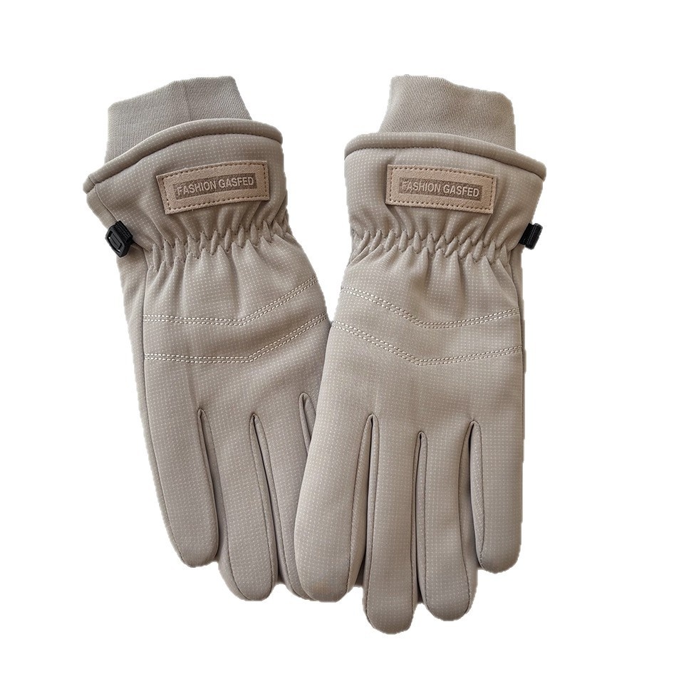 Gants de cyclisme pour couple, grande taille, hiver, imperméables au froid, double couche polaire épaisse, coupe-vent, compatibles avec les écrans tactiles, doigts entiers, pour activités de plein air._voghion.com