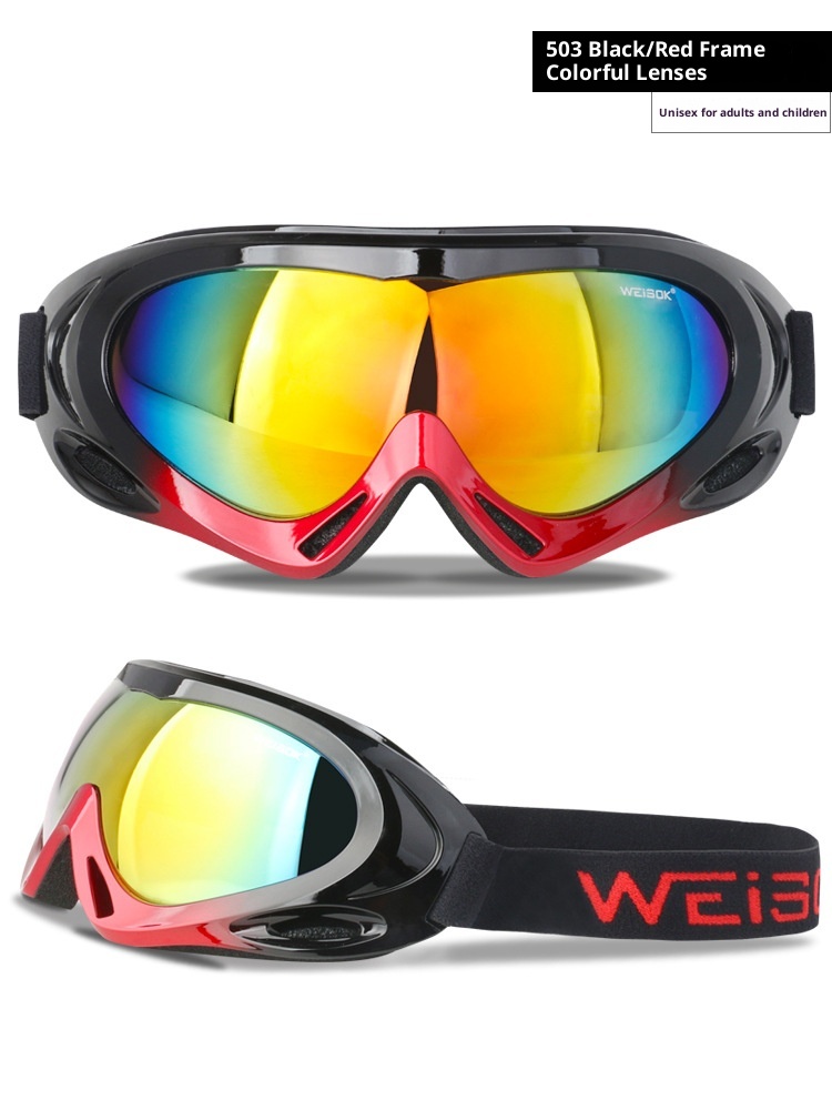 Gafas de montaña de una sola capa para adultos y niños (modelo 001). Resistentes al viento y al polvo. Fabricante de equipos de esquí para exteriores. Envío directo._voghion.com