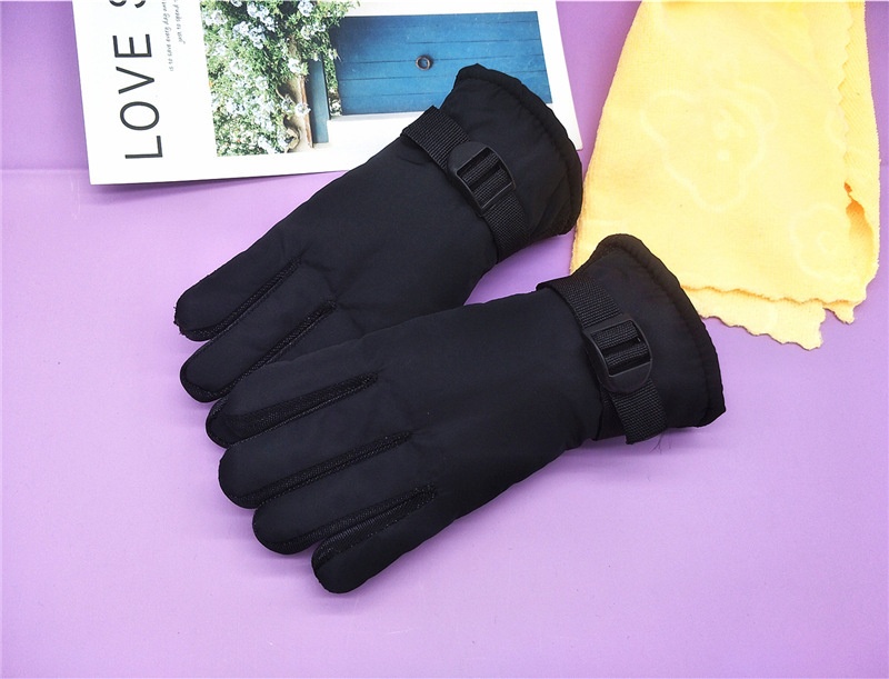 001 Thickened Ski Gloves For Women Winter Korean Version Cold-Proof Warm Cycling Cotton Fleece Student Electric Bike_voghion.com