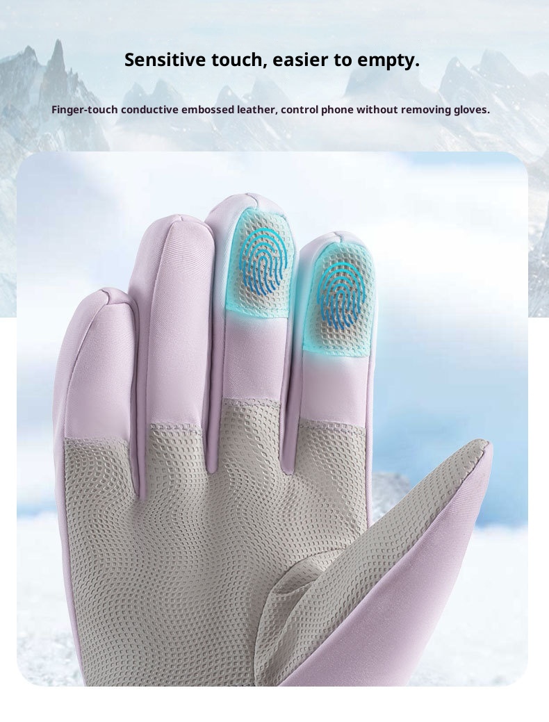 ActiveGo Ski Winter Warmth Cold Protection Thickened Anti-Slip Waterproof Outdoor Mountaineering Riding Touch Screen Warm Gloves_voghion.com