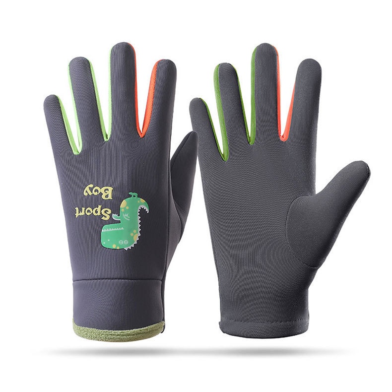 001 Winter Children's Warm Gloves Windproof Water-Resistant Boys And Girls Skiing Snow Play Fleece-Lined Cycling Outdoor_voghion.com