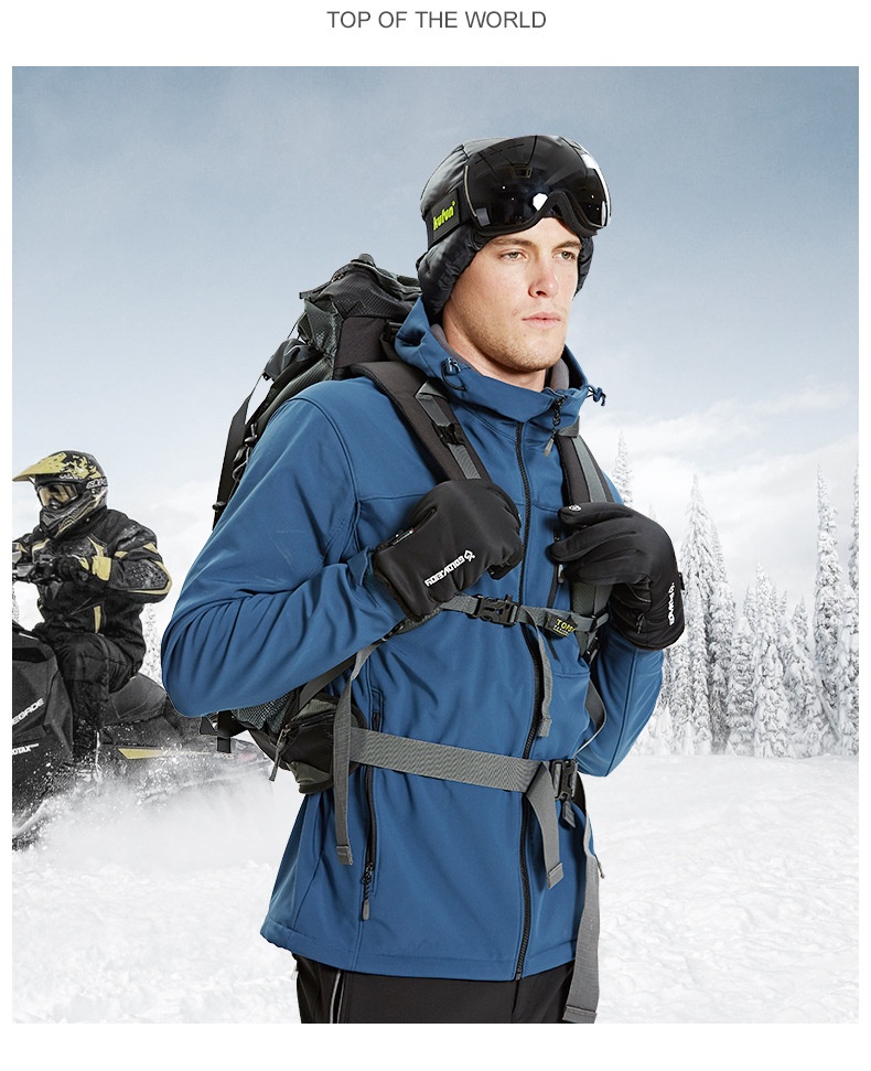 ActiveGo Leiqi Winter Cycling Outdoor Sports Mountaineering Waterproof Windproof Warm Thickened Cotton-Padded Unisex Ski Gloves_voghion.com