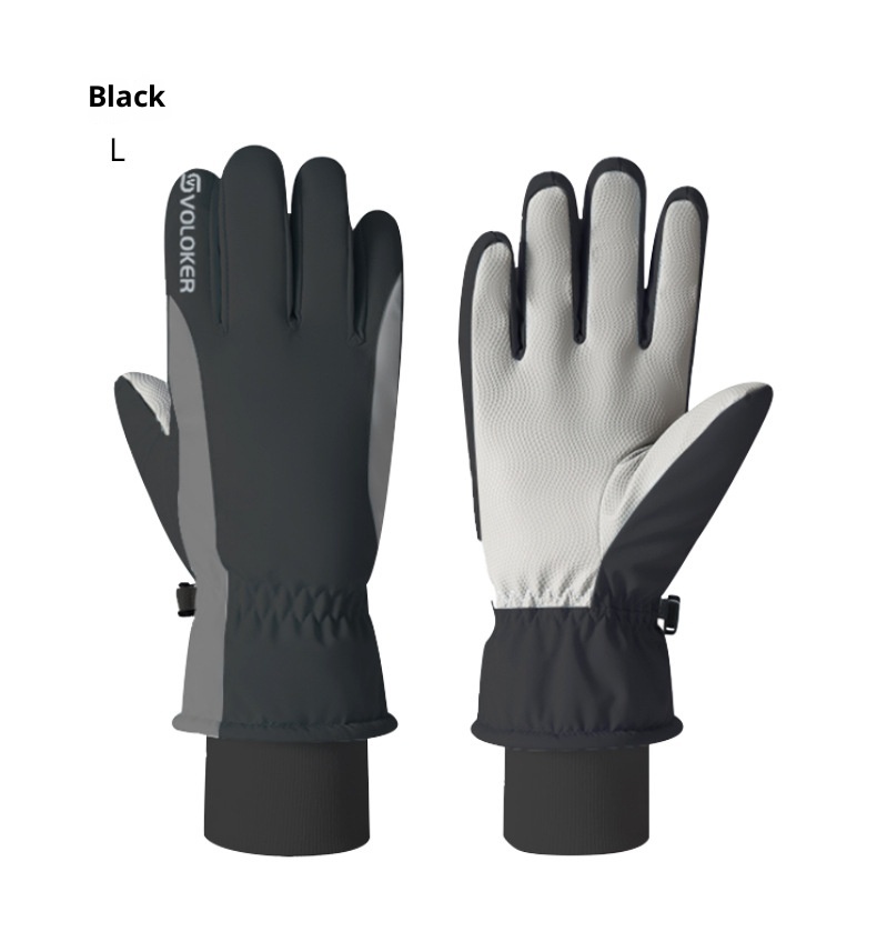 001 Winter-Skihandschuhe für Erwachsene, winddicht, wasserdicht, fleecegefüttert, dick, professionell, warm für Outdoor-Aktivitäten_voghion.com