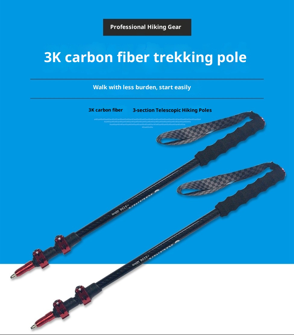 001 Mini bastone da passeggio in fibra di carbonio per bambini, leggero, pieghevole, da escursionismo, per esterni, portatile, attrezzatura da arrampicata_voghion.com