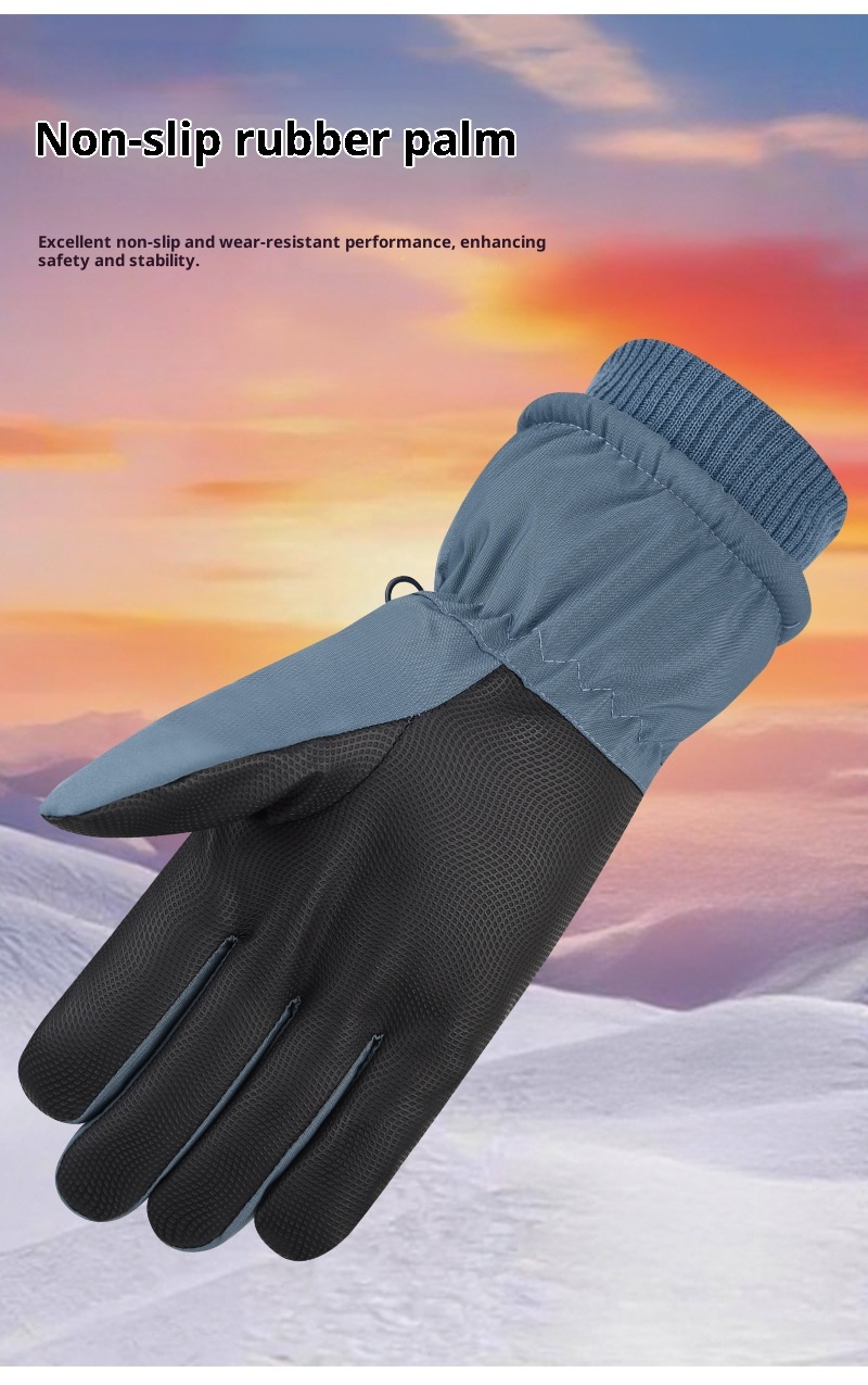 001 Winter Ski For Men And Women Outdoor Cycling Sports Warm Fleece Lined Thickened Cold-Proof Waterproof Non-Slip_voghion.com