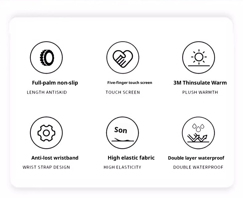 Gants d'hiver Northeast pour hommes, résistants au froid et au gel, doublés en polaire épaisse, compatibles avec les écrans tactiles de ski et de cyclisme pour femmes._voghion.com