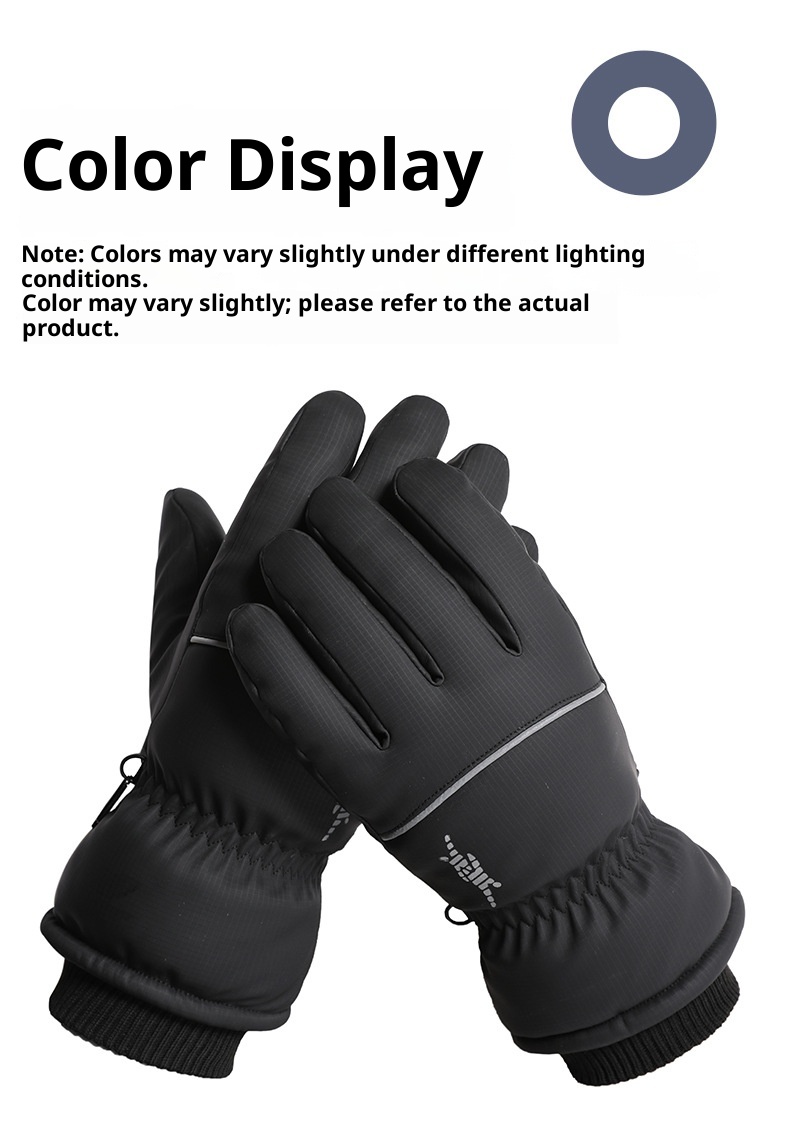 Combinaison de ski ActiveGo Outdoor pour hommes et femmes, doublée polaire, épaisse, tactile, coupe-vent, imperméable, idéale pour le cyclisme et électrique._voghion.com