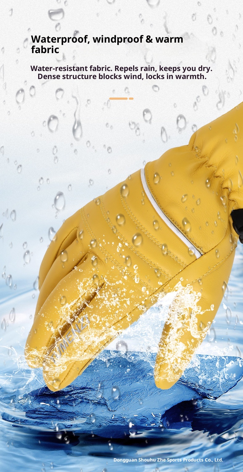 ActiveGo Winter-Outdoor-Sportarten Skifahren Radfahren Fleecegefüttert Verdickt Kältebeständig Winddicht Touchscreen Warme Handschuhe_voghion.com