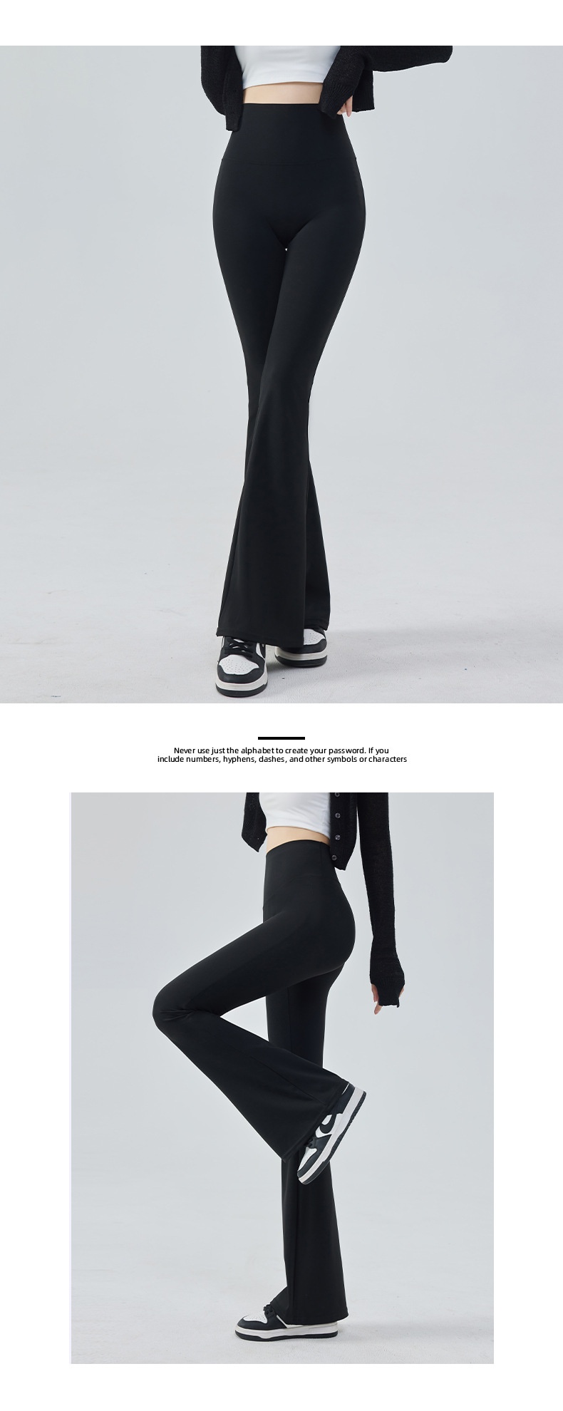 001 Yoga Flared Extended Women Tummy Control Hip Lift Slimming Bell Bottom Quk-Dry Casual Sports Dance Fitness Pants_voghion.com