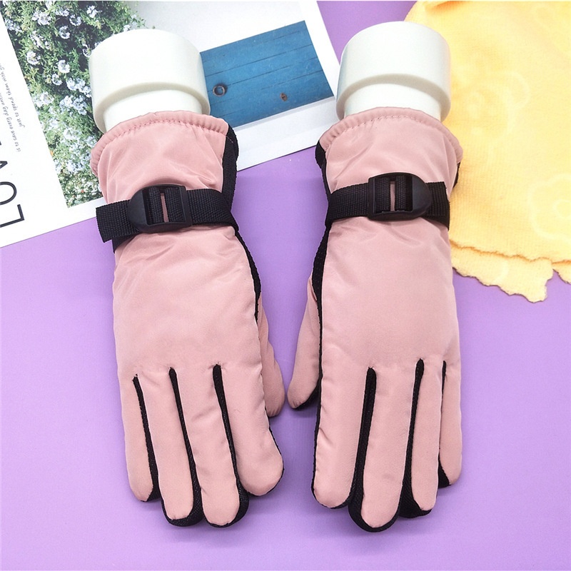 001 Thickened Ski Gloves For Women Winter Korean Version Cold-Proof Warm Cycling Cotton Fleece Student Electric Bike_voghion.com