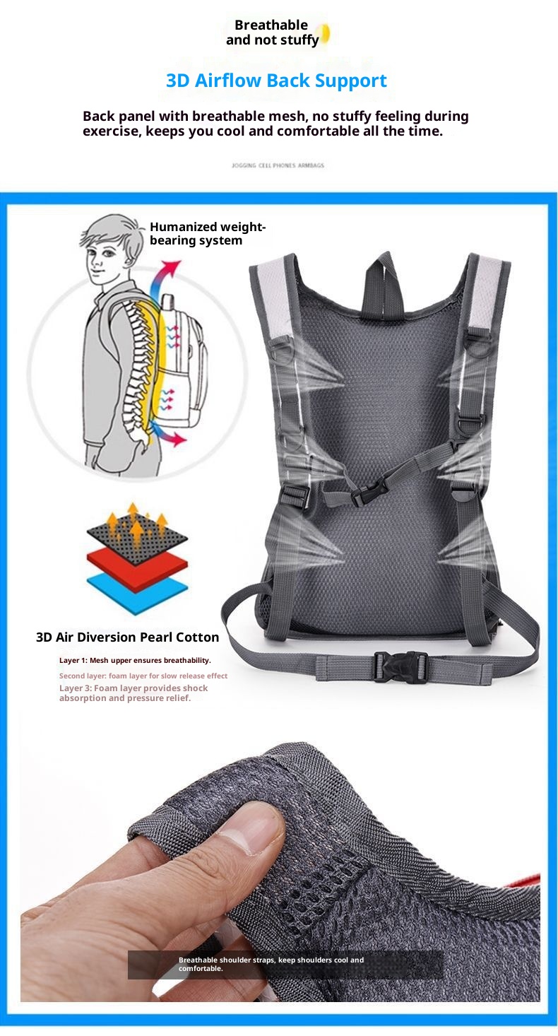 001 Leichter, wasserdichter Fahrradrucksack für Outdoor-Aktivitäten wie Radfahren, Wandern und Sport – auch für Damen und Herren geeignet._voghion.com