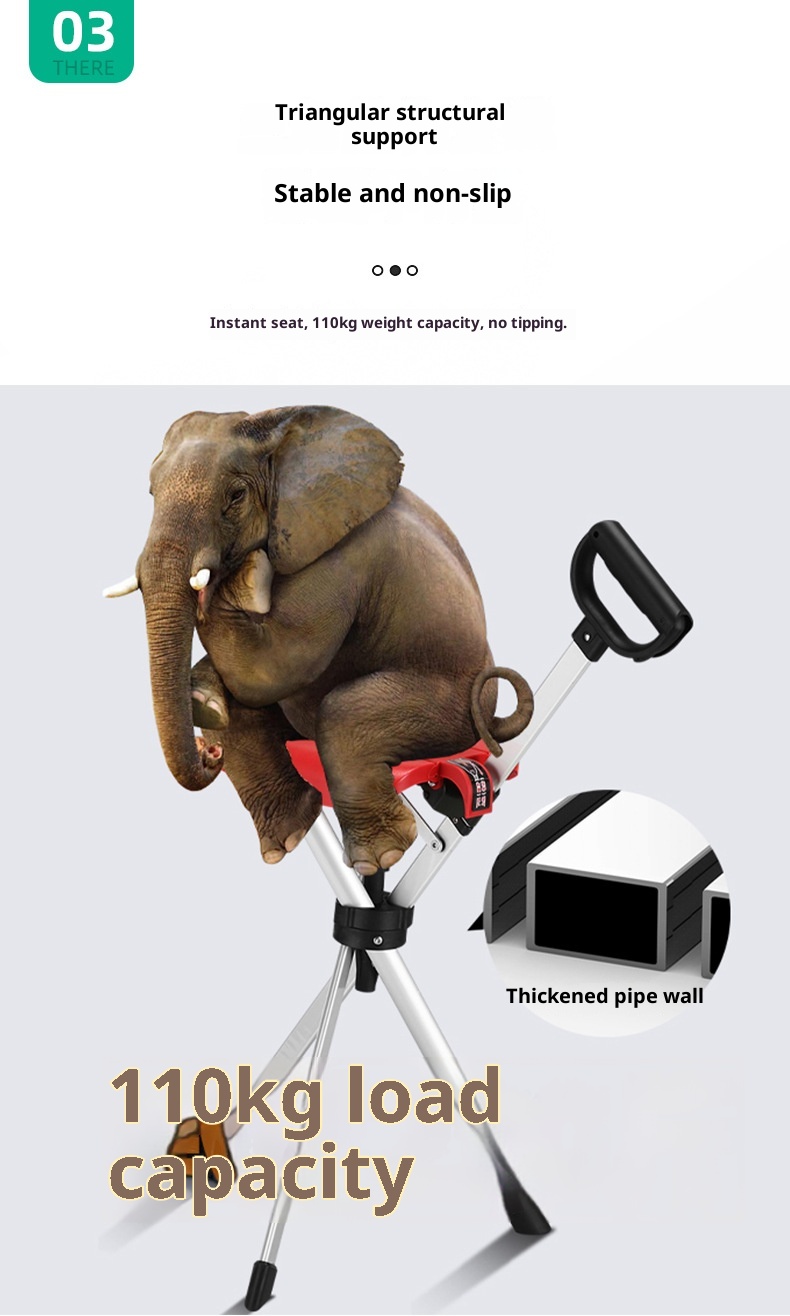 001 Maiwang Sgabello pieghevole portatile multifunzionale antiscivolo in lega di alluminio per escursioni all'aperto con sedia_voghion.com