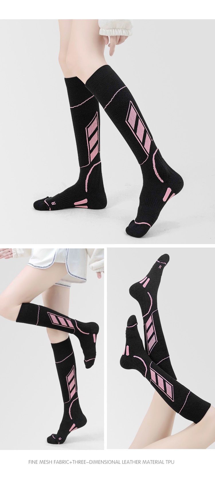 ActiveGo ActiveGo Sport's House Women's Winter Long Thickened Terry Climbing Merino Wool Ski Socks_voghion.com