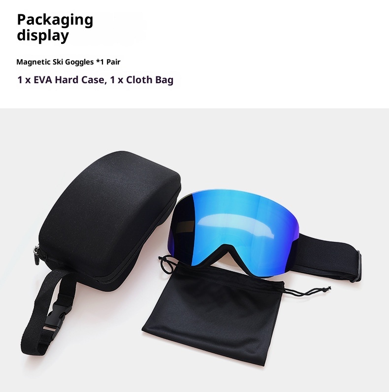 001 Manufacturer In-Stock Unisex Magnetic Cylindrical Ski Glasses Anti-Fog Snow Goggles Protective Gear_voghion.com