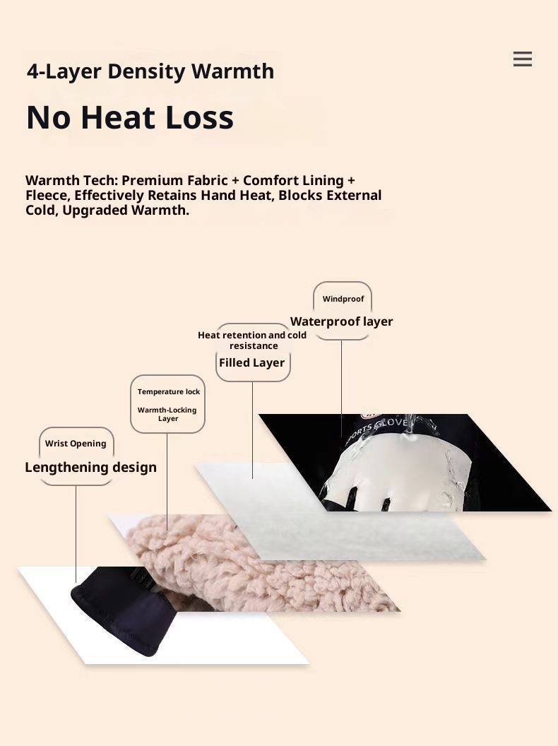 001 Outdoor Ski For Men And Women, Waterproof Sports Cycling Winter Warm Non-Slip Thickened Gloves_voghion.com