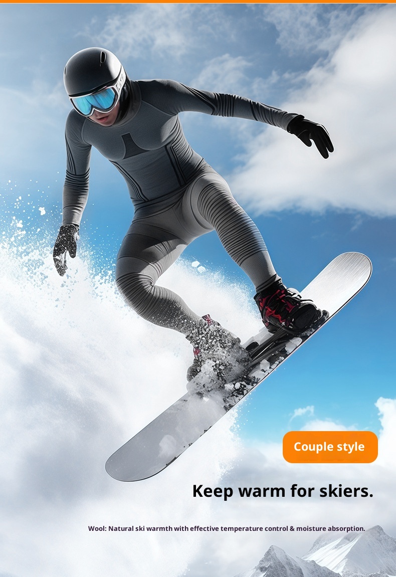 001 Outdoor-Ski-Thermo-Unterwäsche-Set, schnelltrocknend, für Damen und Herren, schweißableitende Basisschicht für Bergsteigen, Profisport_voghion.com