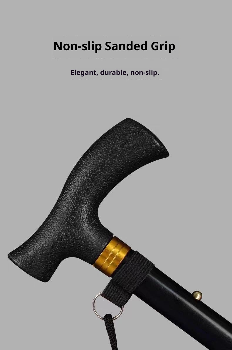 001 Foldable Cane Portable Ultra-light Elderly Walking Outdoor Hiking Stick_voghion.com