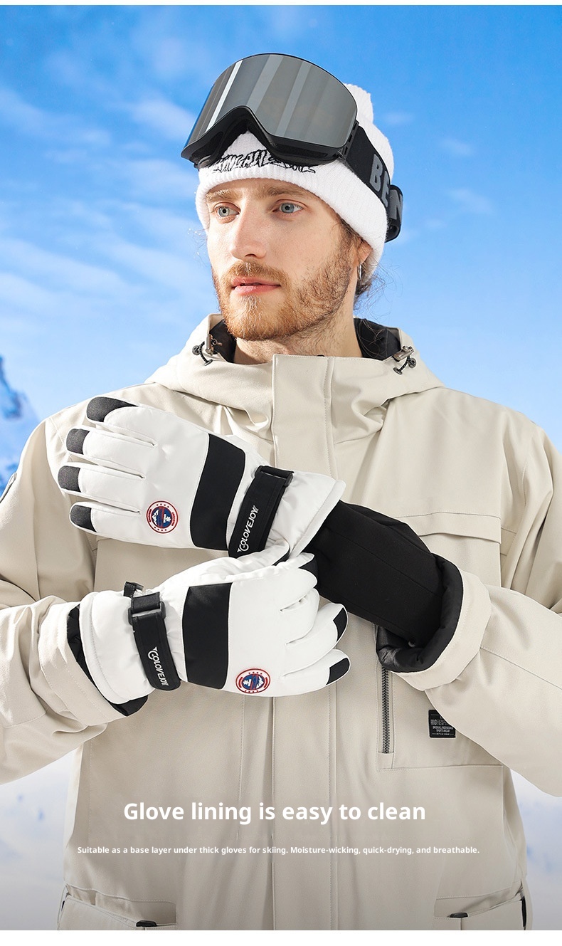 ActiveGo Winter-Skihandschuhe für Damen und Herren, Outdoor-Reithandschuhe, Touchscreen-kompatibel, rutschfest, winddicht, kältebeständig, fleecegefüttert, warm_voghion.com