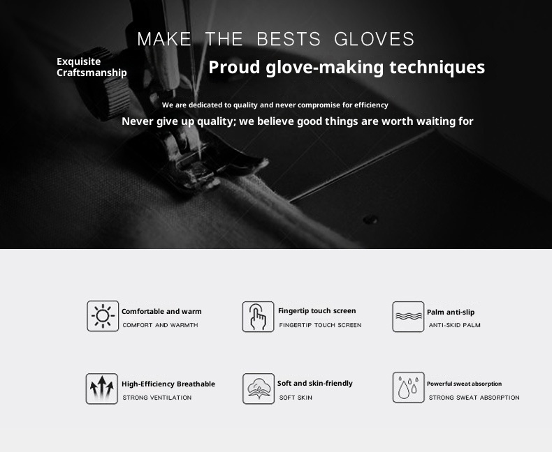 ActiveGo Winter Warm Men Full Finger Touch Screen Driving Skiing Waterproof Windproof Coldproof Non-slip Outdoor Riding Gloves_voghion.com