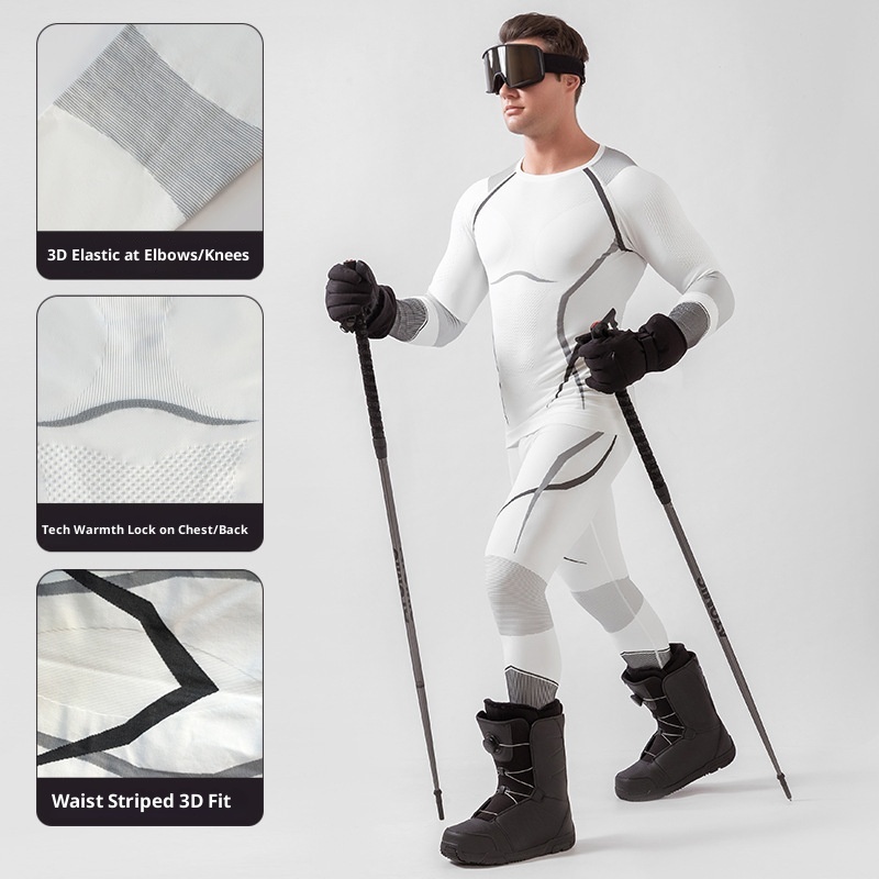001 Outdoor Special Abbigliamento da sci a compressione ad asciugatura rapida per uomo e donna, autunno inverno, attillato, termico traspirante_voghion.com