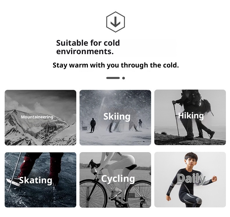 001 Maglia da sci funzionale a compressione monopezzo, elastica e ad asciugatura rapida per bambini, strato di base traspirante e caldo._voghion.com