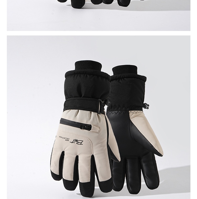 001 Women's Winter Ski Gloves, Warm, Touchscreen, Cold-Proof, Snow Play, Water-Resistant, Thickened, Fleece-Lined, Cycling,_voghion.com