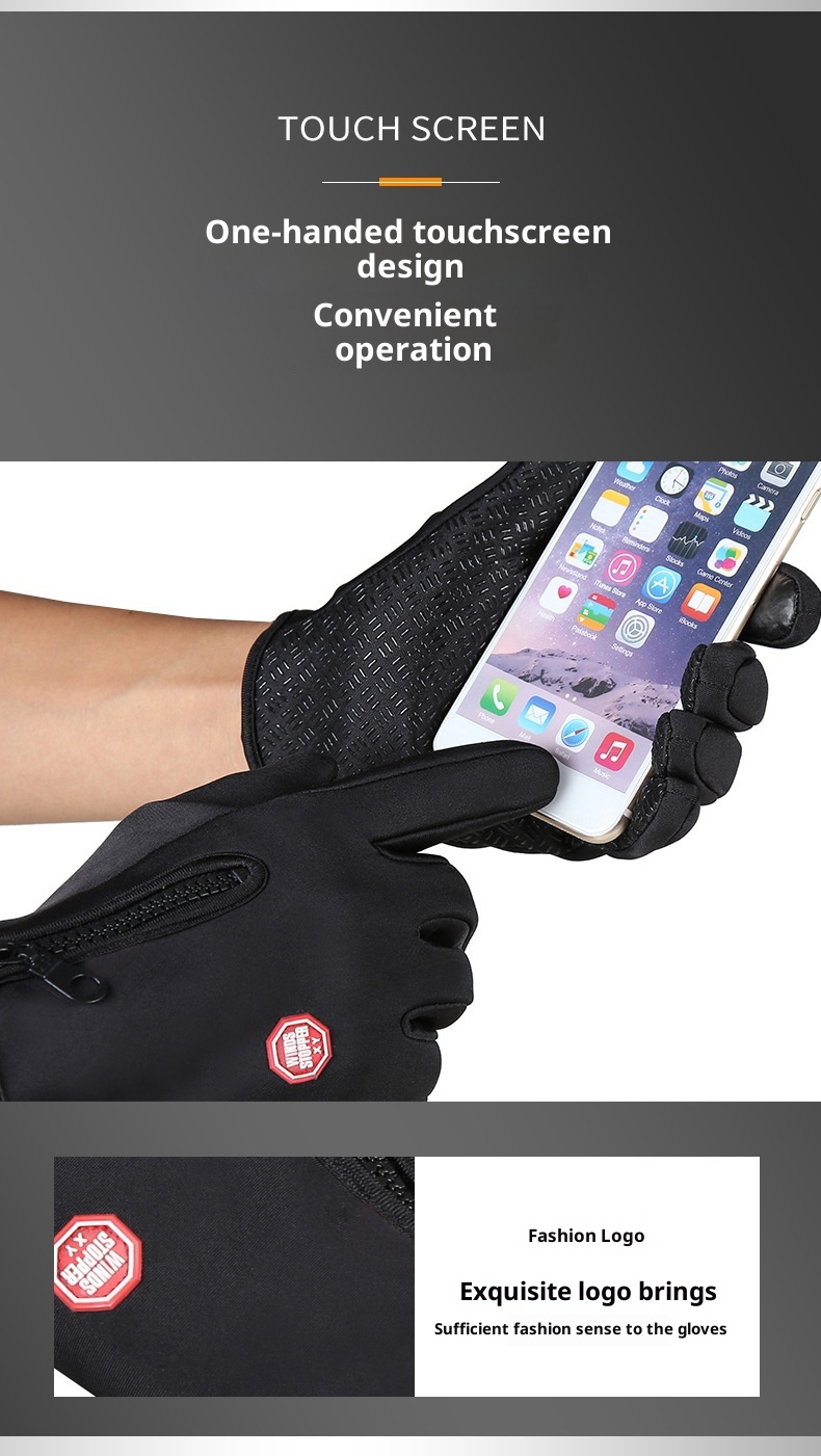 001 Outdoor Fietsen Sport Skiën Bergbeklimmen Handschoenen Herfst Winter Touchscreen Antislip Waterdicht Winddicht Fleece Warm_voghion.com