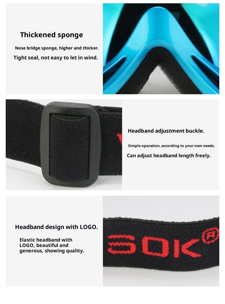 Gafas de montaña de una sola capa para adultos y niños (modelo 001). Resistentes al viento y al polvo. Fabricante de equipos de esquí para exteriores. Envío directo._voghion.com