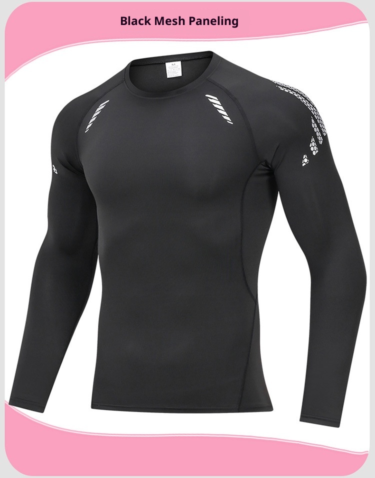 001 Fornitore diretto del produttore per abbigliamento fitness elasticizzato a maniche lunghe a compressione a rapida asciugatura per corsa e basket_voghion.com