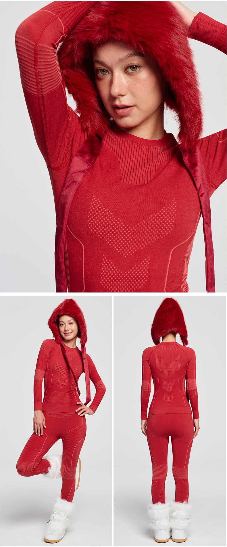 001 Merino Yünü Erkekler ve Kadınlar İçin Açık Hava Yürüyüşü Sonbahar Kış Termal Ter Emici İç Çamaşırı Kayak Takımı Hızlı Kuruyan Giysiler_voghion.com