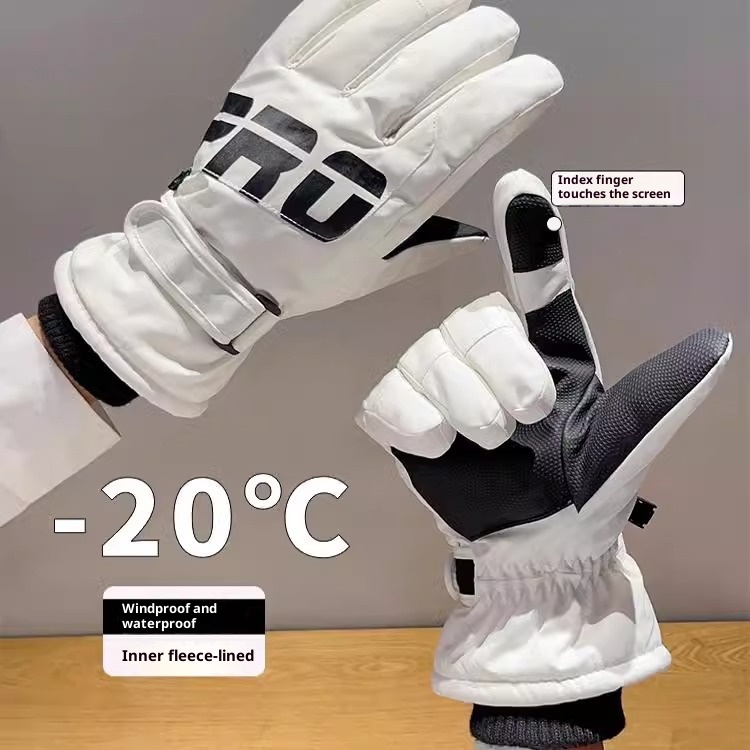 001 Sci per uomo e donna, invernale, resistente al freddo, impermeabile, per giocare sulla neve, rivestito in pile, bici elettrica ispessita_voghion.com