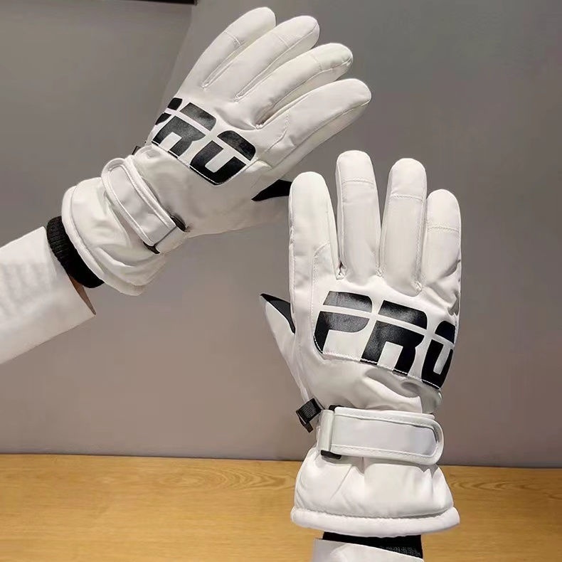 001 Herren Herbst Winter Winddichte, frostsichere, fleecegefütterte, verdickte Fahrradhandschuhe Damen Outdoor Siing Touchscreen Eis_voghion.com