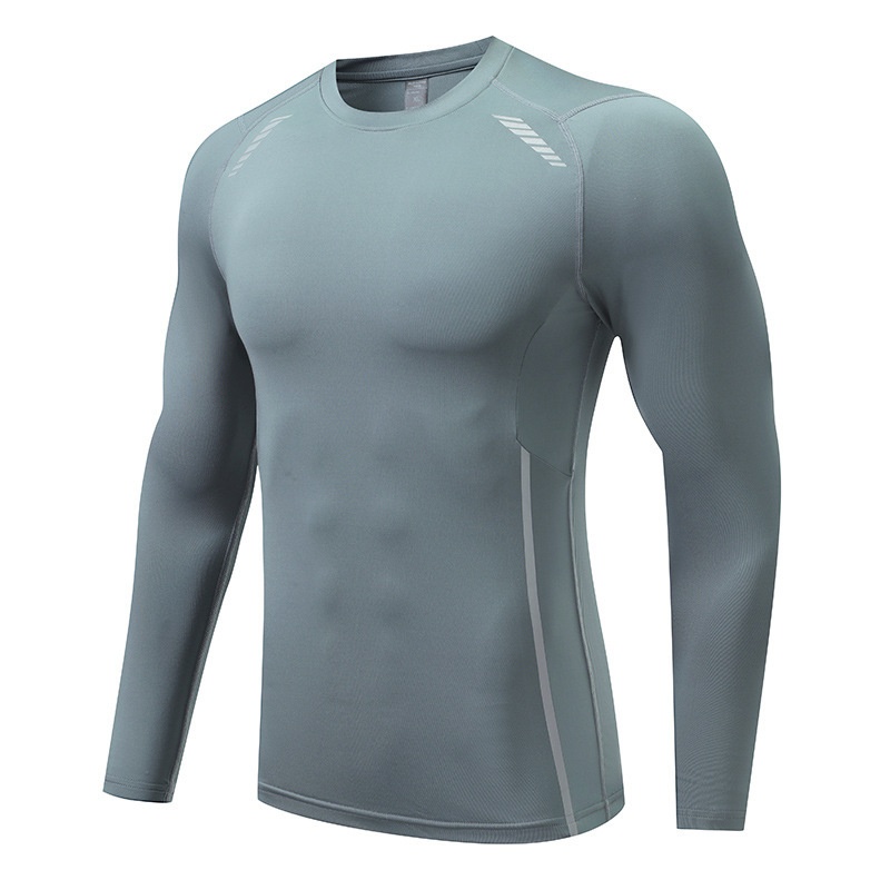 001 2024 Autumn New Quick-Dry Long Sleeve Compression Shirt For Men, Cycling Skiing Base Layer, Children's Running Sports_voghion.com