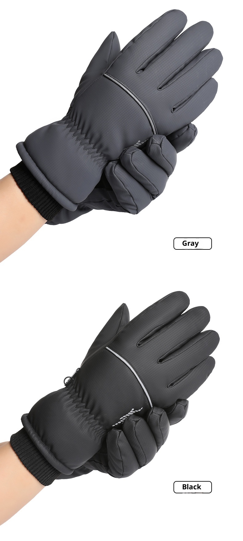 Combinaison de ski ActiveGo Outdoor pour hommes et femmes, doublée polaire, épaisse, tactile, coupe-vent, imperméable, idéale pour le cyclisme et électrique._voghion.com