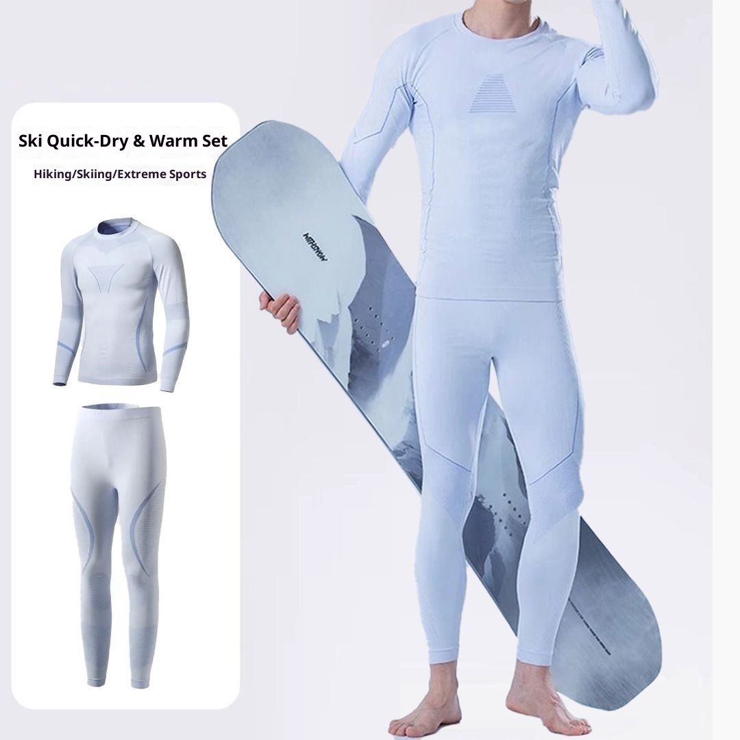 001 Outdoor Autumn Winter Cold-Proof Thermal Skiing Functional Underwear Men And Women Running Hiking Mountaineering Sports_voghion.com