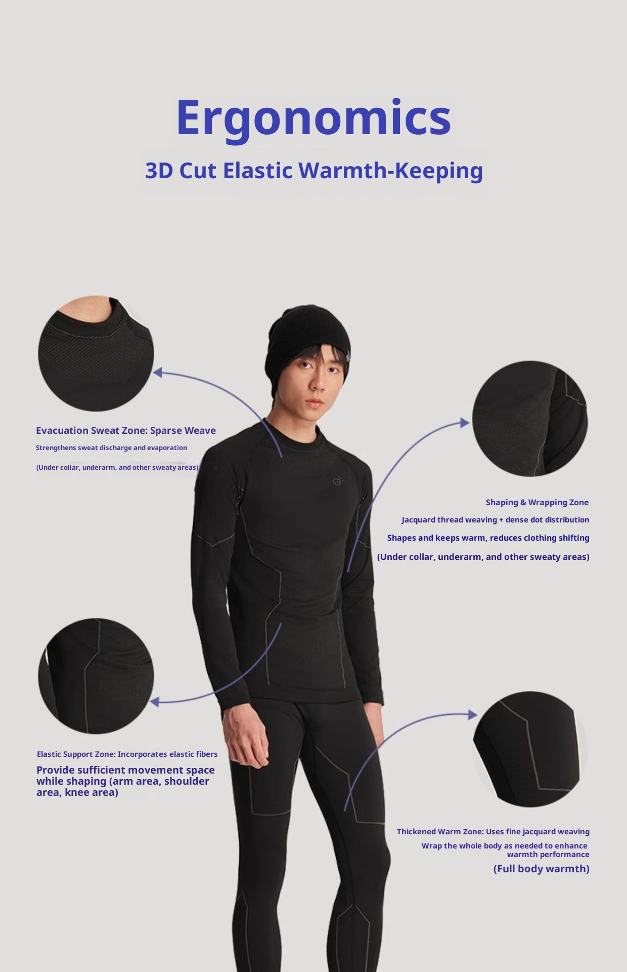 001 TANPO Outdoor Men's Thermal Underwear Set Skiing Sports Running Quick-Dry Layer Autumn Winter Base Shirt And Pants_voghion.com