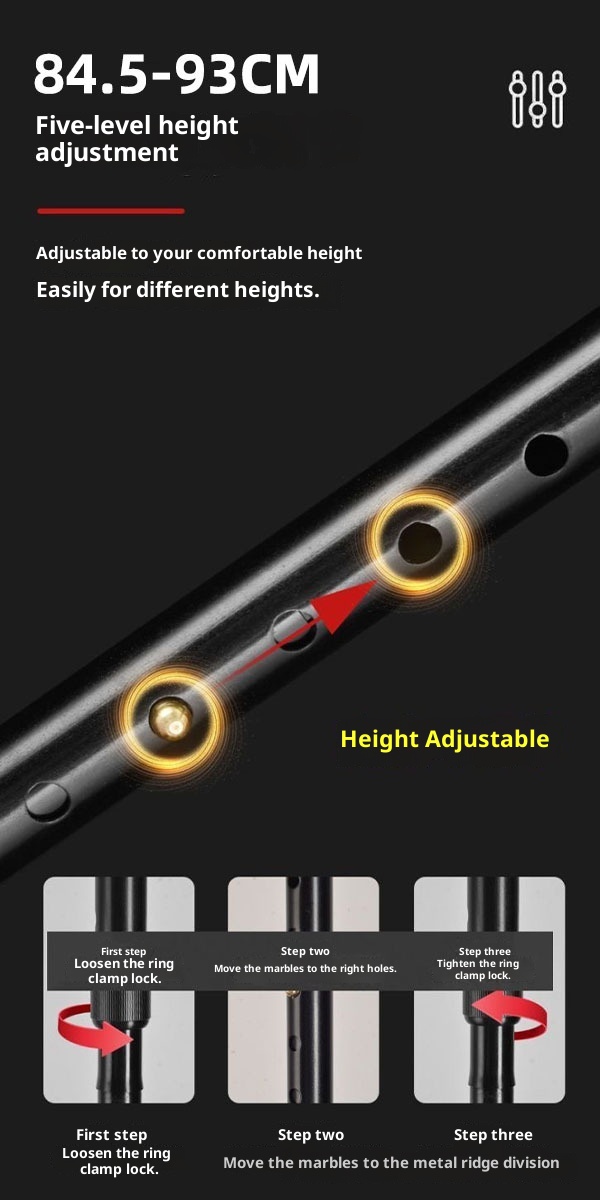 001 Bastone da passeggio per anziani, telescopico, pieghevole, portatile, da arrampicata, da trekking, antiscivolo, in lega di alluminio, con manico curvo_voghion.com