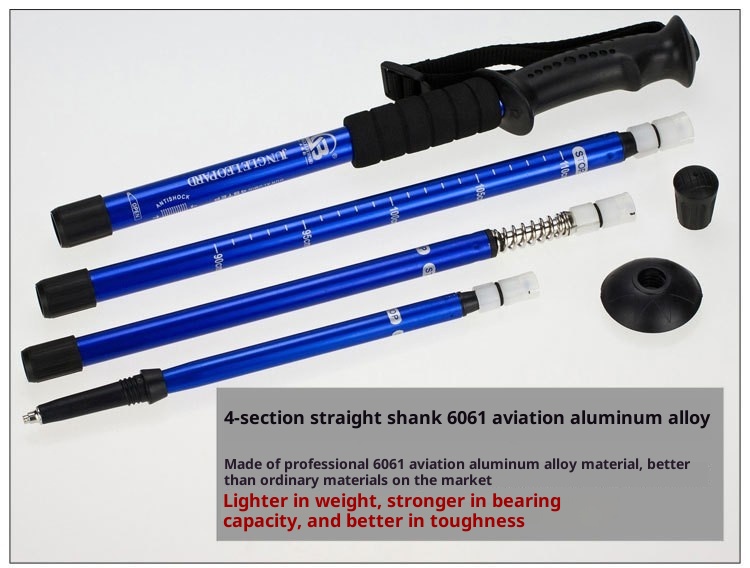 001 Trekkingstock aus Aluminiumlegierung, teleskopierbar, dreiteilig verstellbar, stoßdämpfend, rutschfest_voghion.com