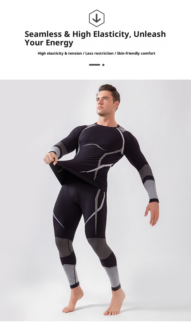 001 Outdoor Special Abbigliamento da sci a compressione ad asciugatura rapida per uomo e donna, autunno inverno, attillato, termico traspirante_voghion.com