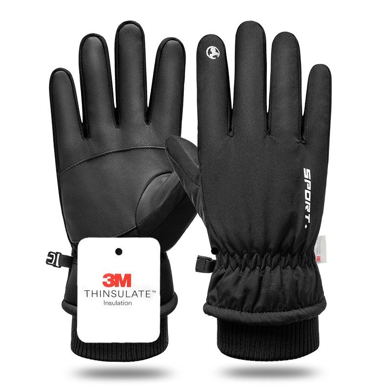 001 Ski For Men And Women Q9067 Waterproof Cold-Proof Fleece-Lined Sports Thick Riding Warm Touchscreen Winter Gloves Export_voghion.com