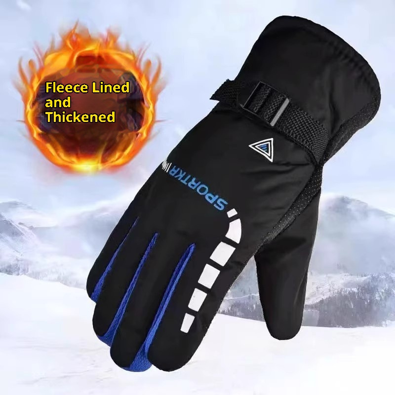 001 Winter Warm For Men, Thickened Fleece-Lined, Motorcycle And Electric Bike Riding, Cold-Proof, Windproof, Waterproof, Ski_voghion.com