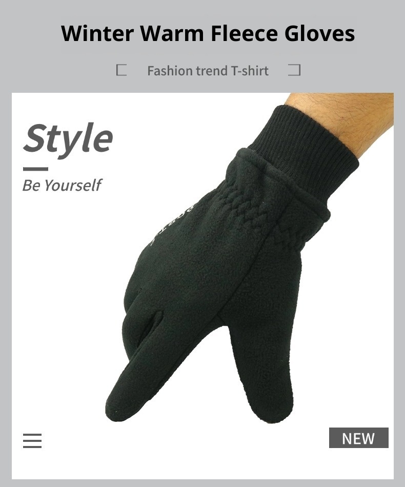 001 Winter Fleecegefütterte Thermohandschuhe für Outdoor-Aktivitäten wie Radfahren, Autofahren und Touchscreen-Bedienung_voghion.com
