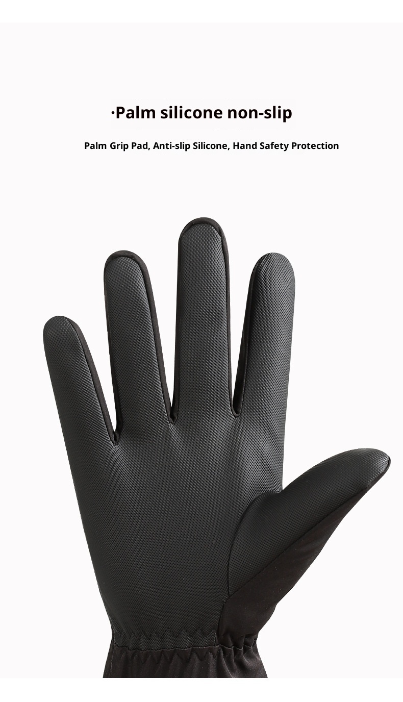 001 Damen-Skihandschuhe, Winter, Fleece-gefüttert, dick, warm, Touchscreen-kompatibel, kälte-, wind- und wasserdicht; Herren-Radhandschuhe aus Baumwolle_voghion.com