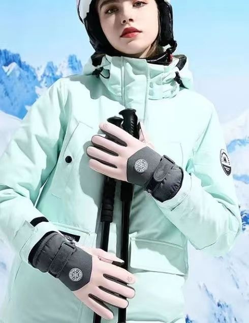 001 Winterski-Baumwoll-Skijacke für Damen und Herren, wasserdicht, dick gefüttert, warm, ideal zum Bergsteigen, Reiten, Spielen im Freien, Schneeschuhwandern und als Fünffinger-Skijacke für Erwachsene_voghion.com